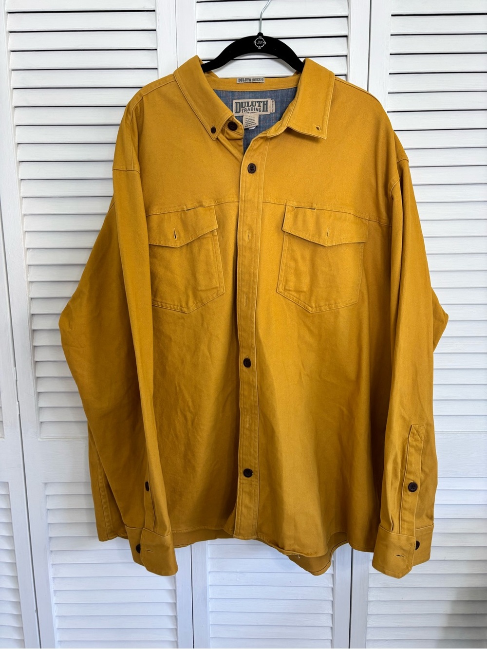 DULUTH TRADING CO - Men's Heavy Flannel Long Sleeve Yellow Shirt - Size XL